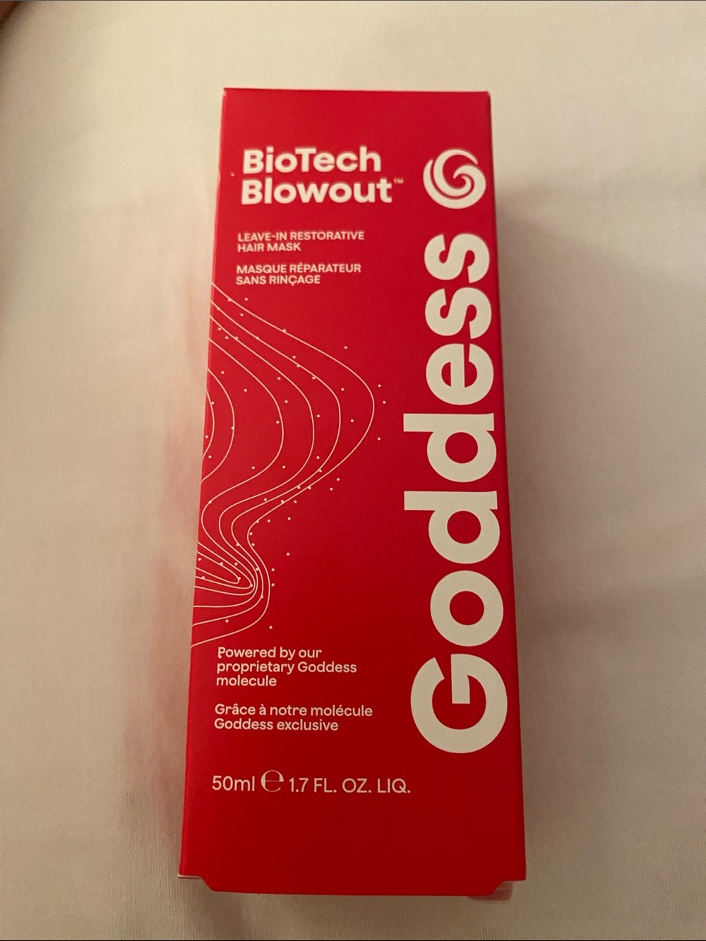 Goddess BioTech Blowout Leave-In Hair Mask - Pink and White Packaging